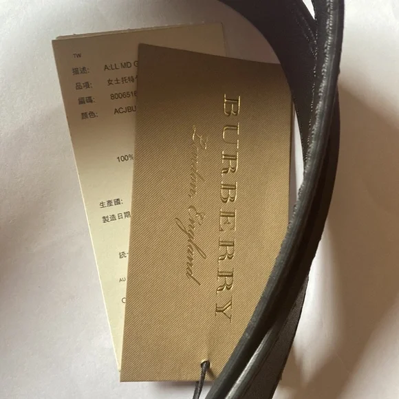 Burberry Large Black Leather Tote Bag. Brand new with Tags.  Dust bag included! - Picture 4 of 8